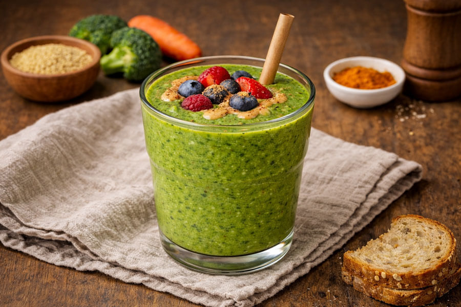 Basische Rezepte Abendessen – 5 leichte Gerichte basischer abend smoothie spinat beeren