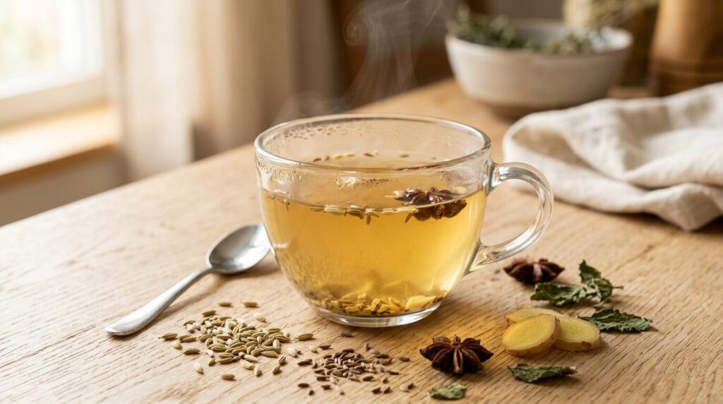 Darmfreundliche Ostern: 7 leichte Frühlingsrezepte warm herbal tea with ingredients 564134e47c